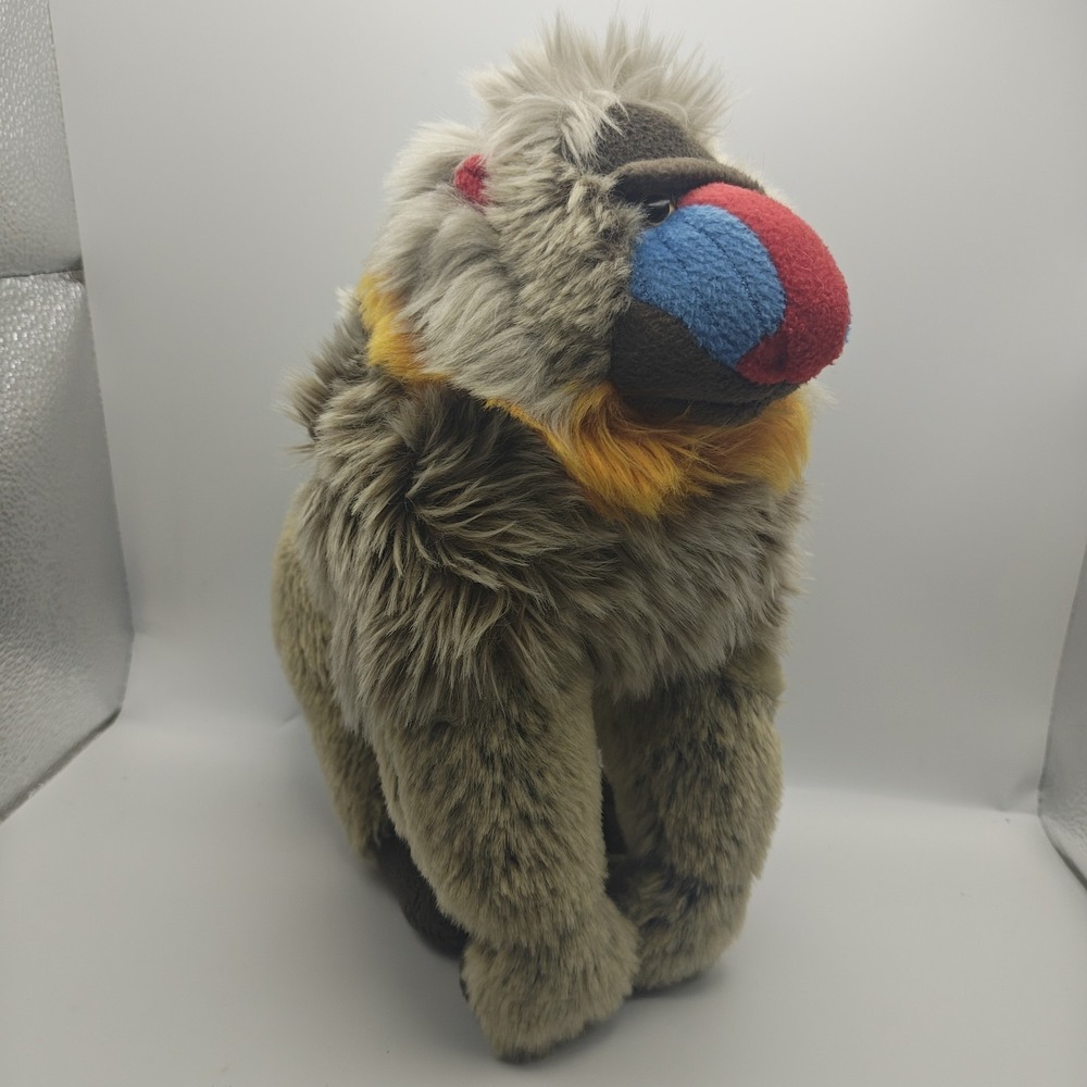 Mambo Mandrill 11" Plush Grey Baboon Soft Stuffed Animal Viahart Tiger Tale E22